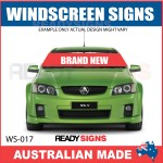 Windscreen Banner - WB017 - BRAND NEW